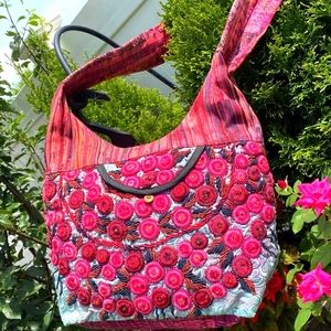 Red Floral Bag